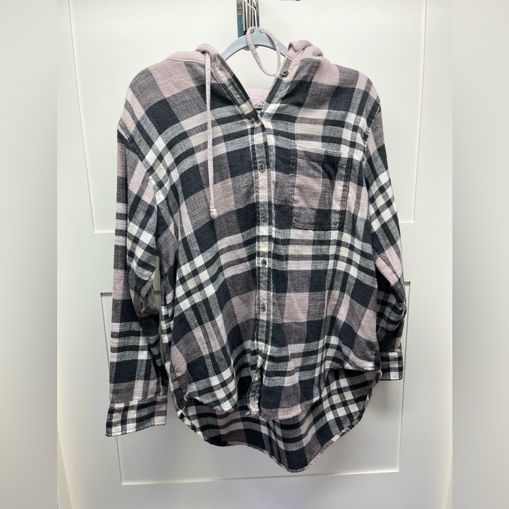 American eagle flannel hoodie
